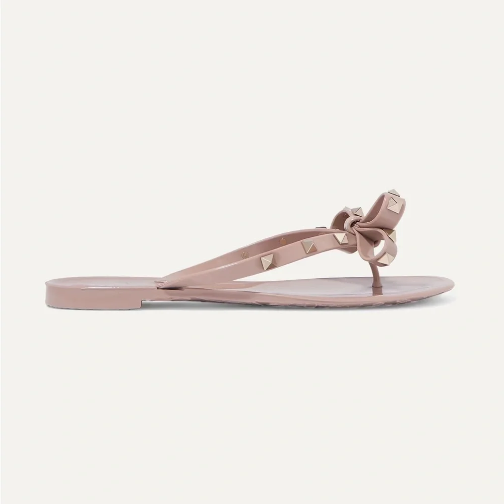 VALENTINO GARAVANI Rockstud rubber flip flops sandals - Picture 2 of 6